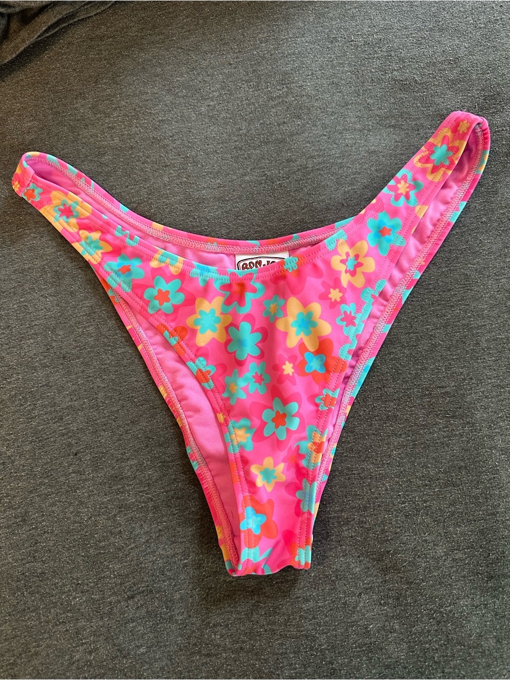 Ron Jon Bright Pink Floral Bikini Bottoms